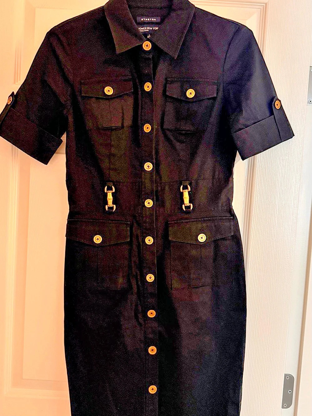 Jones New York Signature Black Utility Dress Size 4